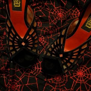 KVD Black Platform Stilettos | Peep Toe Heels | Bold Gothic High|Size 7